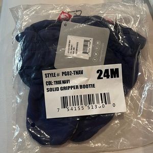 Unopened 24 mo true navy solid gripper bootie